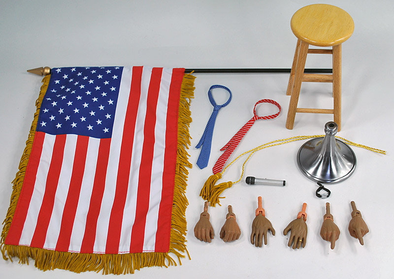 Illustration for article titled Best Obama Action Figure Ever Battles Darth Vader, Terrorists, Dick Cheney